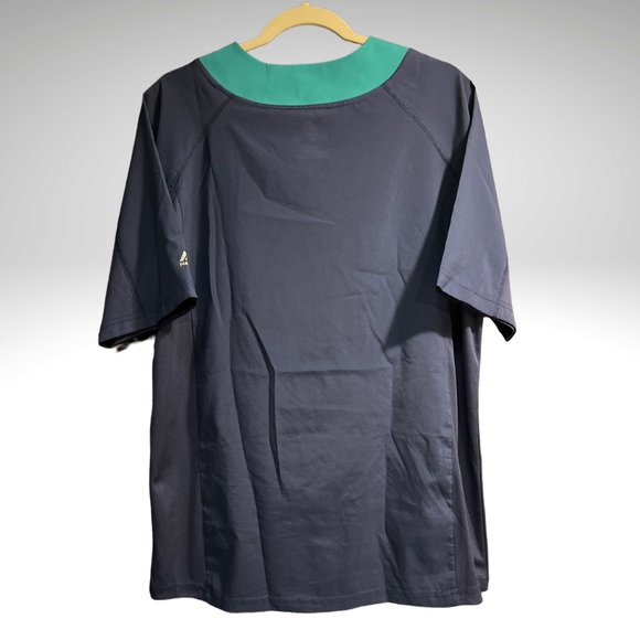 Majestic Coolbase Seattle Mariners Baseball Pullover Snap Neck Large Navy Jersey - Picture 2 of 16